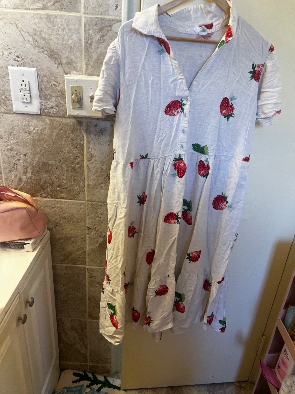 Strawberry Button Dress